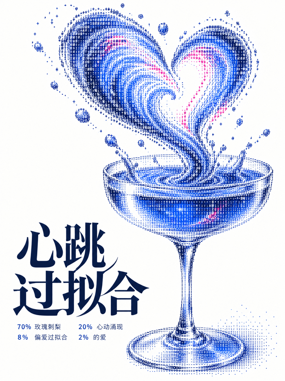 心跳过拟合艺术海报